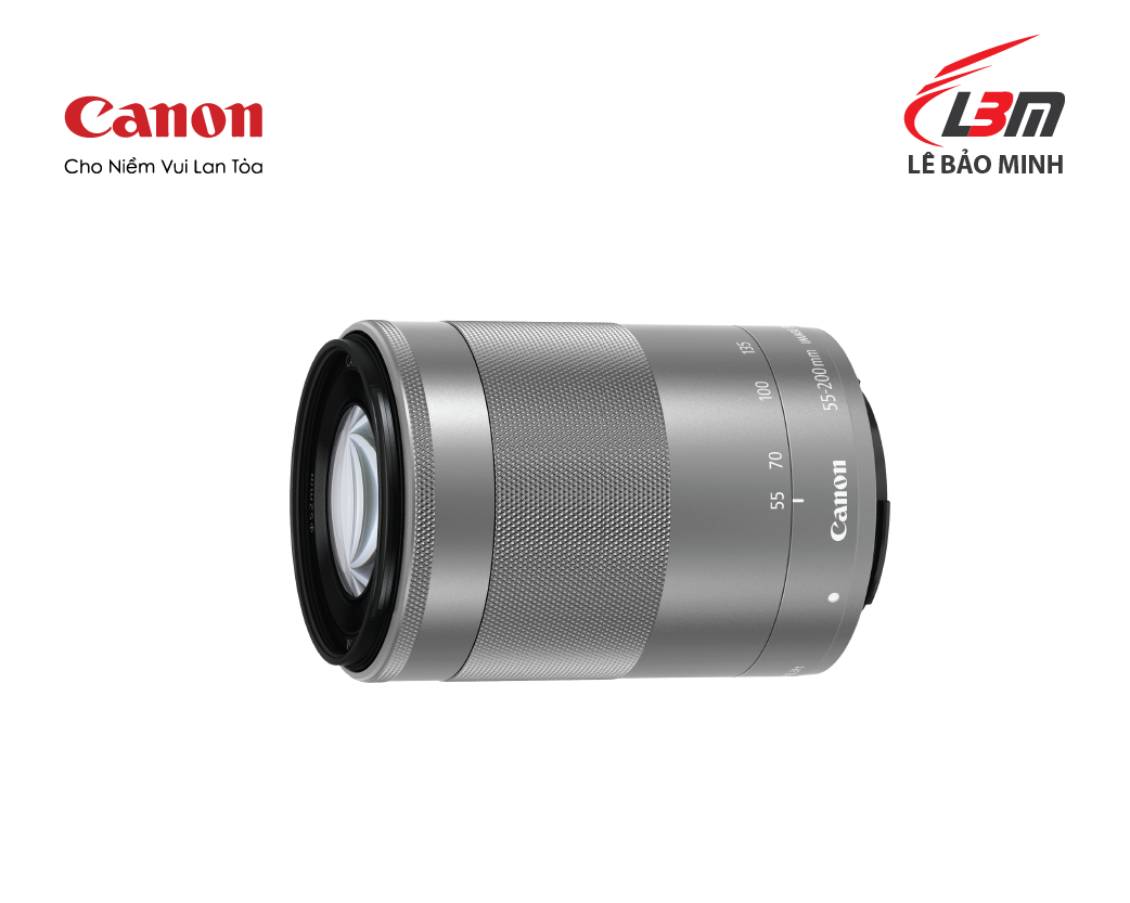 Ống kính Canon EF-M55-200mm f/4.5-6.3 IS STM (Bạc)