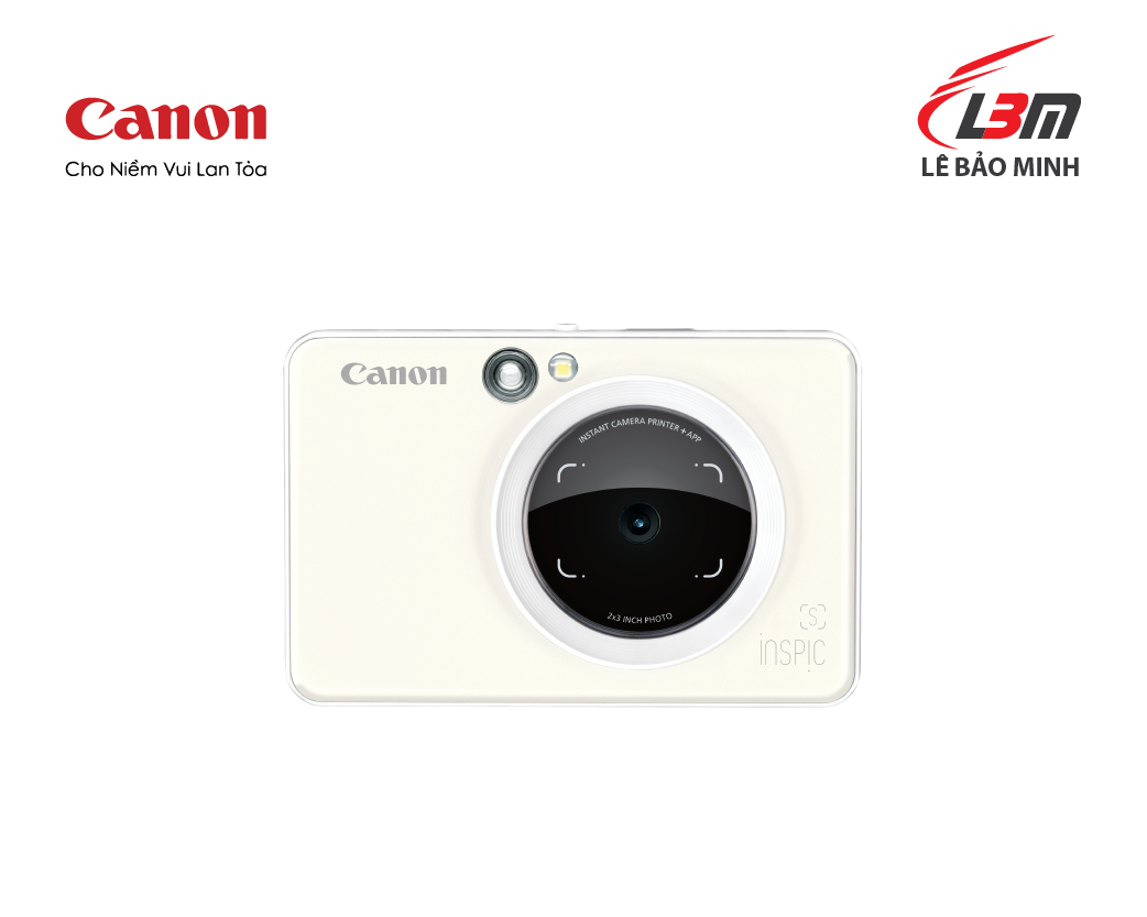 Máy ảnh Canon có in ảnh ngay ZV-123 (đen, trắng , hồng nâu)