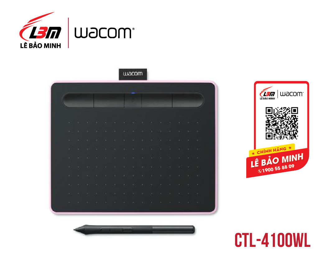 Bảng vẽ Wacom Intuos S, Bluetooth, Berry CTL-4100WL/P0-CX