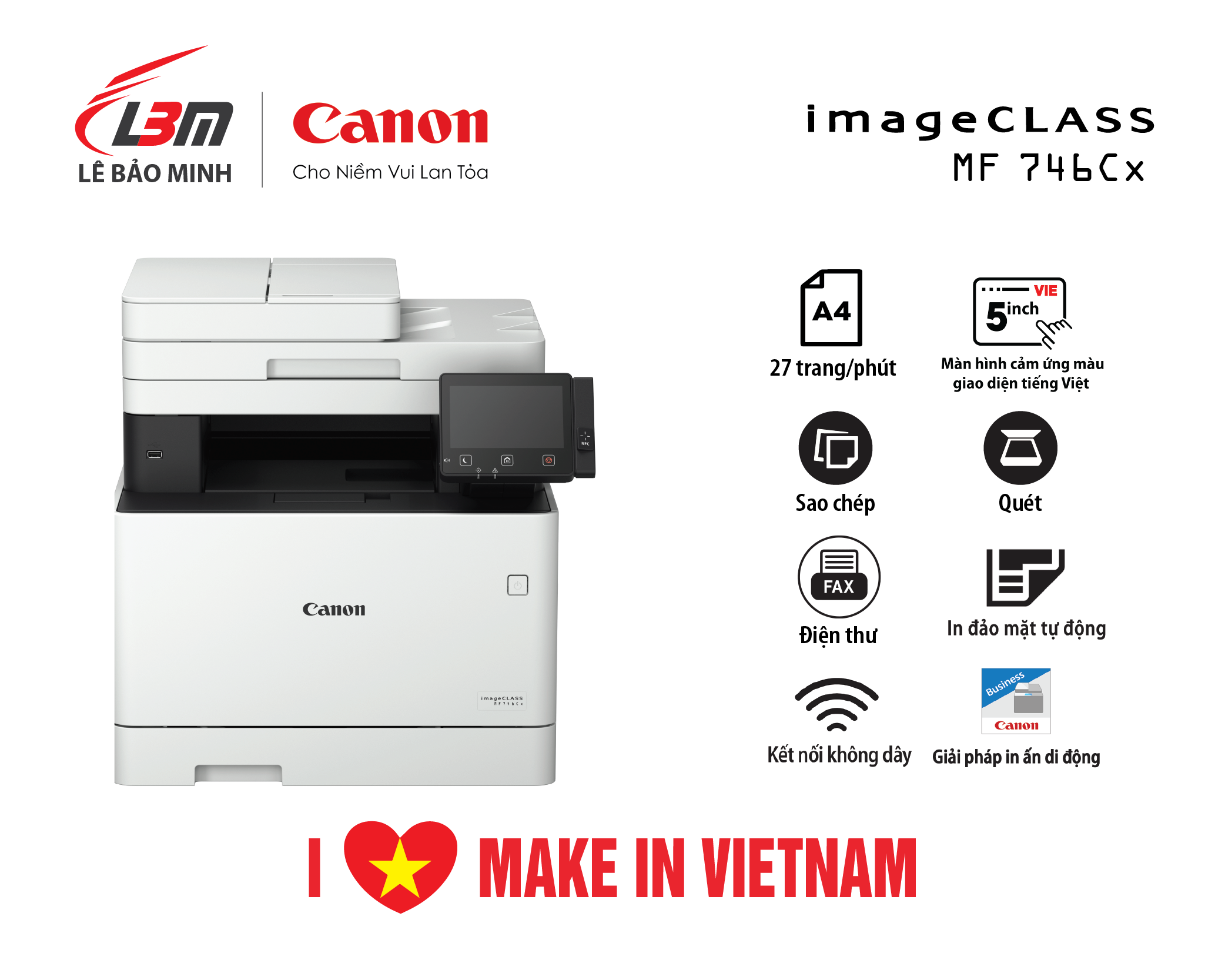 Máy in Canon MF 746Cx Đa năng (+Fax)