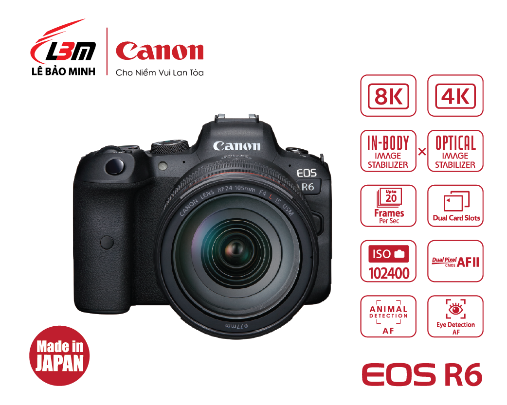 Máy ảnh Canon EOS R6 kit 24-105mm USM