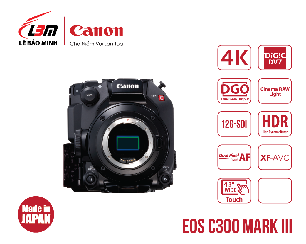 Máy quay Canon EOS C300 Mark III Body