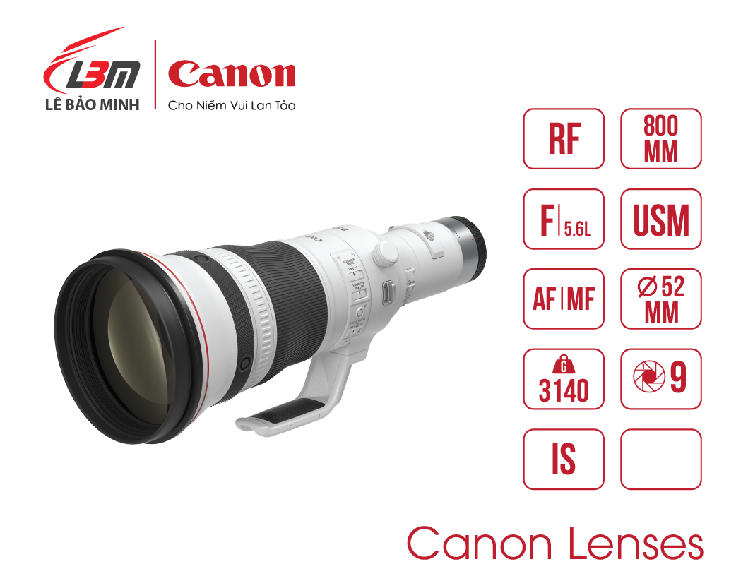 Ống kính CANON RF800mm f/5.6L IS USM