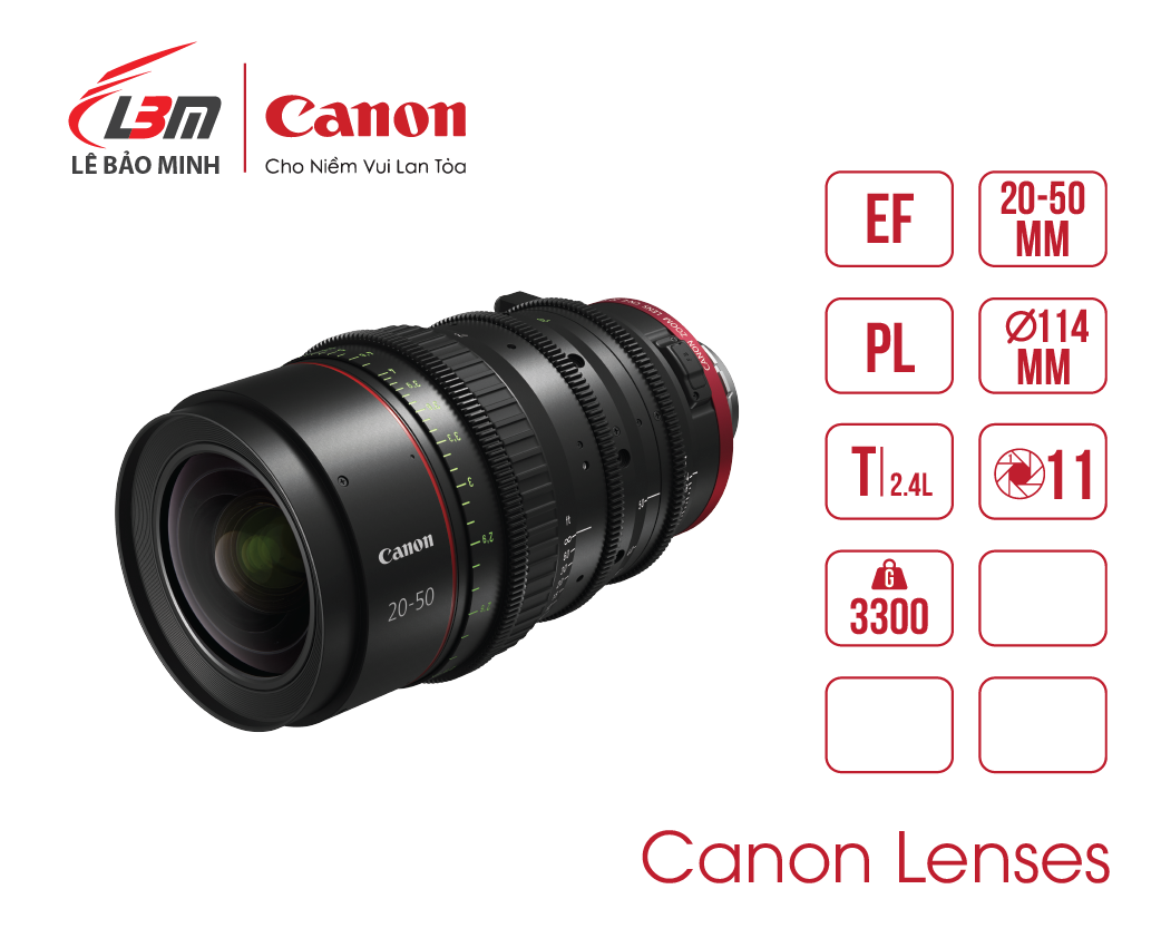 Ống kính CANON CN-E20-50mm T2.4 L F / FP