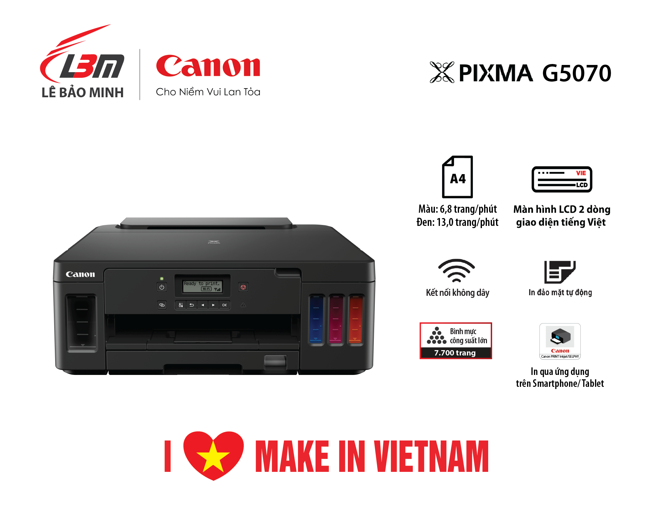 (Tiếng Việt) Máy in Phun liên tục Canon G5070