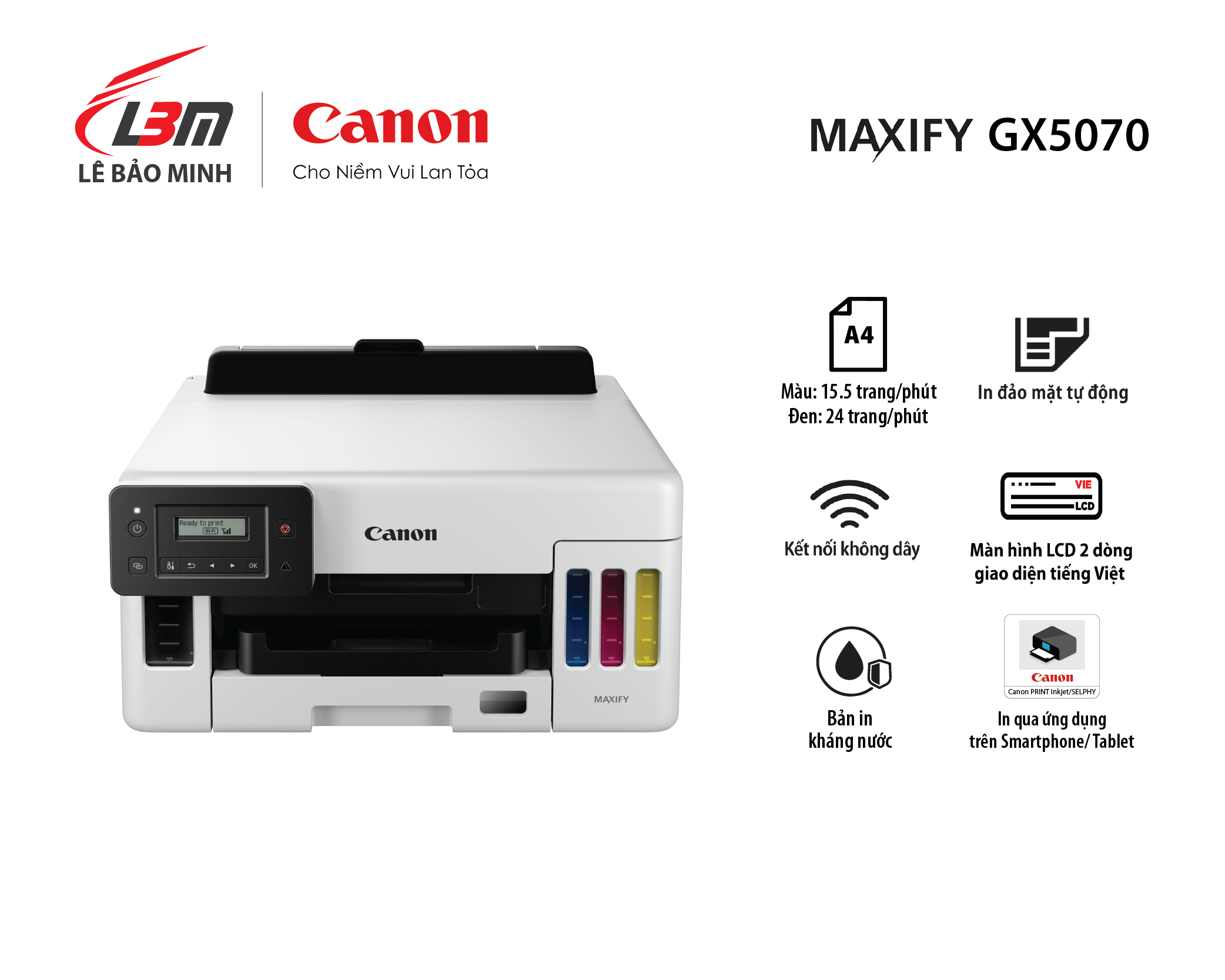 Máy in Phun liên tục Canon Maxify GX5070