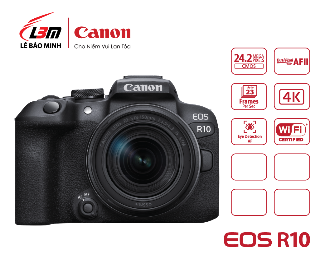 Máy ảnh Canon EOS R10 kit RF-S18-150mm IS STM