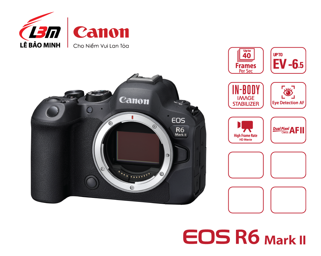 Máy ảnh Canon EOS R6 Mark II kit RF 24-105mm f/4-7.1 IS STM